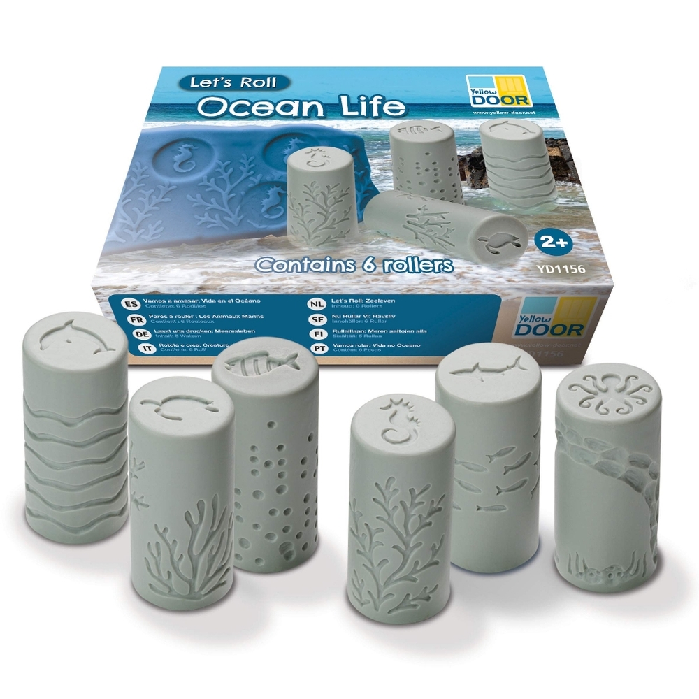 Yellowdoor Let's Roll Ocean Life Clay Rollers Stampers Set